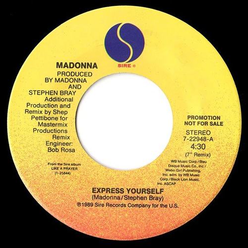 Hoes van Express Yourself door Madonna